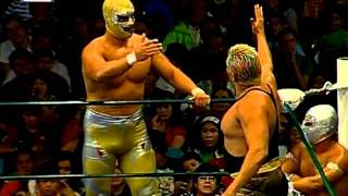 CMLL Místico Dos Caras Jr Shocker vs Averno Terrible Texano Jr 20090413 [upl. by Tereve]