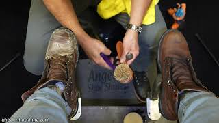 UNBELIEVABLE TRANSFORMATION  Angelo Shoe Shine ASMR [upl. by Kasevich252]