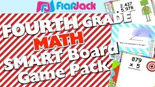 4th Grade Smart Board Math Game Pack [upl. by Faxen]