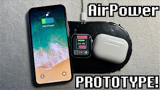 Apple AirPower Prototype  Charging an Apple Watch iPhone and AirPods  PROTO1  Apple History [upl. by Sollars]