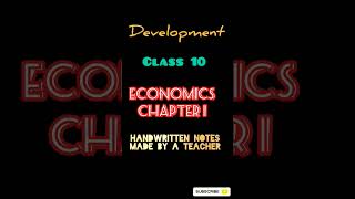 Class 10 Economics Chapter 1 Development handwritten notes by teacher [upl. by Shaw388]