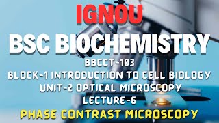 L6 Phase Contrast Microscopy  BBCCT103 Block1 Unit 2  IGNOU BSC Biochemistry [upl. by Odlauso]