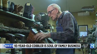 Cobbler 93 is soul of 100yearold Wayland shoe repair shop [upl. by Chatav]