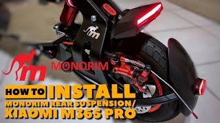 How to install Monorim Rear Suspension  Xiaomi m365 pro  ammortizzatore o suspensione posteriore [upl. by Ettenel]