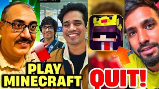 Senpaispider QUIT MINECRAFT Math Teacher Play Minecraft First Time Himlands News [upl. by Ahsenod]