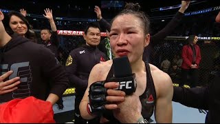 UFC 248 Zhang Weili amp Joanna Jedrzejczyk Octagon Interviews [upl. by Alla]