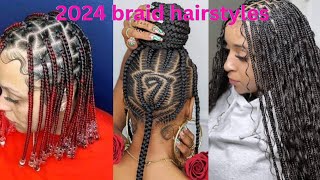 2024 Latest Braid hairstyles For women [upl. by Stoeber]