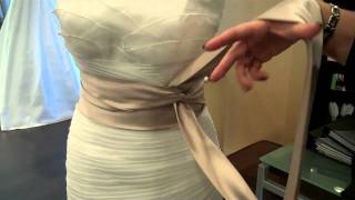 How to tie a sash on your wedding dress [upl. by Kenn]