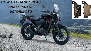 HOW amp WHEN TO CHANGE VSTORM250 OR ANY SIMILAR MOTORCYCLE REAR BRAKE PADS [upl. by Atnomed]