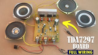 TDA7297 Amplifier Board Full Wiring amp Sound Testing in Hindi  TDA7297 IC Circuit Diagram [upl. by Ettevahs]