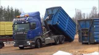 Scania R560 6x4 Load Exchanger [upl. by Eilhsa]