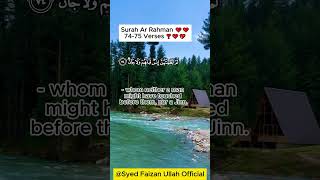 Surah Ar Rahman 7475 Verses Recitation With English Translation  Syed Faizan Ullah Official [upl. by Harte]