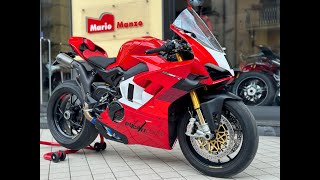 Ducati Panigale V4 grafica R e scarico Akrapovic Alto completo e frizione a secco [upl. by Aillij]