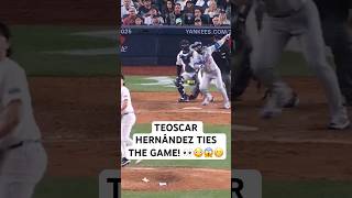 TEOSCAR HERNÁNDEZ TIES THE GAME 👀⚾️ worldseries mlb dodgers yankees score [upl. by Daeriam]