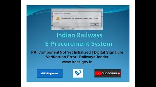 PKI Component Not Yet Initialized  Digital Signature Verification Error  wwwIrepsgovin [upl. by Htiaf]