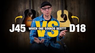 J45 vs D18 Blindfold Test  Which Guitar Sounds Better [upl. by Jenilee]