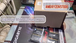 Gigabyte B550 gaming x v2  AMD Ryzen 7 5700G [upl. by Maurizia]