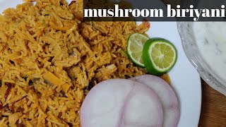 Mushroom Biryani Recipe  Home made  how to make mushroom biryani  Lunch Box  Indian craving [upl. by Neik]