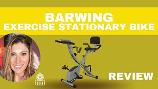 Barwing 16823 Exercise Stationary Bike Foldable Review [upl. by Abil263]