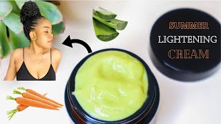 THIS IS THE BEST Homemade Natural lightening Cream Diy Carrot aloe cream Suitable for hot weather [upl. by Ashla]