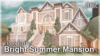 Bloxburg  Bright Summer Mansion Speedbuild exterior  No Large Plot [upl. by Palmore]