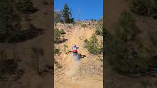 Its steeper than it looks 😅 dirtbike hillclimb [upl. by Clovah957]