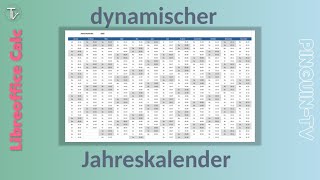 Jahreskalender mit libreoffice calc erstellen [upl. by Marquis]