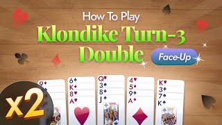 Mastering TurnThree Double FaceUp Klondike Solitaire  Full Rules and Strategies [upl. by Havelock412]