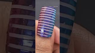 Triple shade striping tape nail 💅 arttrending nailart viral nailsnailsnails [upl. by Nolad]