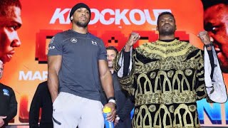 Francis Ngannou vs Anthony Joshua fight predictions Ngannou stops Joshua TGHUSTLE [upl. by Laamak]