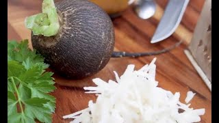 Очень вкусный и Божественно полезный салат из черной редьки Very tasty black radish salad [upl. by Klapp]