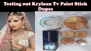 Testing Out kryolan Tv Paint Stick Dupes Review  Affordable Makeup in Pakistan  under 1300 Rs [upl. by Mack]