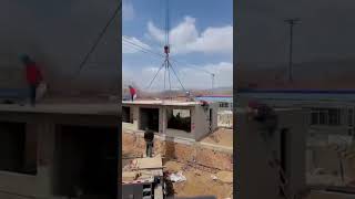 Precast Building Installation civil constrcution civilwork shortvideo construction [upl. by Parshall305]