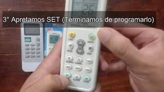 como programar control remoto universal Aire K1028E [upl. by Child392]