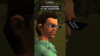 Explosive Barrels vs GTA Characters GTA 3 → GTA 5 [upl. by Anilas]