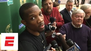 Eric Bledsoe says who then dodges questions about Terry Rozier  ESPN [upl. by Alakam381]