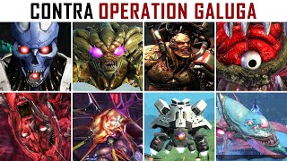 Contra Operation Galuga  All Boss Fights [upl. by Byran]