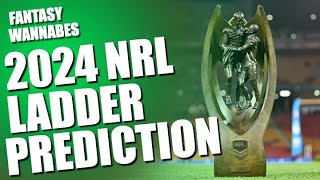 2024 NRL Ladder Predictions nrl [upl. by Karrah]