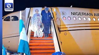 President Tinubu Returns To Nigeria From G20 Summit In Brazil [upl. by Ardnoed728]