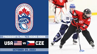 2023 World Ringette World Championships ⭕ President’s Pool Czech Republic vs USA Oct 30 2023 [upl. by Nur]