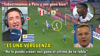 DEVASTADOS PERIODISTAS URUGUAYOS EXPLOTAN tras DERROTA con PERU VS URUGUAY 10 HOY [upl. by Brigid561]