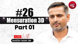 Mensuration 3D Part 01 Maths Concept Video By Rakesh Yadav Sir [upl. by Enrahs]