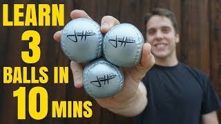 HOW TO JUGGLE 3 BALLS  Tutorial [upl. by Ulund]