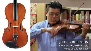 Jeffrey Robinson quotMagginiquot viola 1983  CheYen Chen  at the Metzler Violin Shop [upl. by Awad]