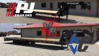 Battle of the Hotshot Trailers PJ VS Diamond C Flatbed Comparison [upl. by Wollis686]