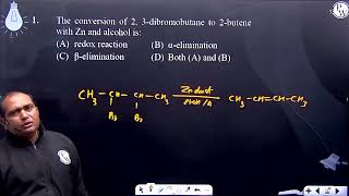 The conversion of 2 3dibromobutane to 2butene with Zn and alcohol is [upl. by Jacques]