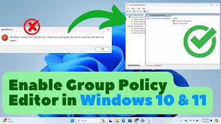 How to Enable and Edit Group Policy in Windows 11 amp 10  Geek Help [upl. by Waldman]