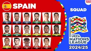 Spain Squad For UEFA Nations League 202425  Spain football team [upl. by Fillander352]