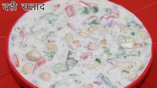 Dahi Salad Recipe In Hindi  दही सलाद  Easy Curd Dish  Yogurt Salad Recipe [upl. by Annaed819]