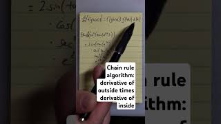 Calculus  chain rule algorithm go outside in [upl. by Agueda]